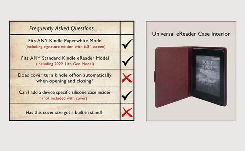 Book Cover for Any eReader with a 6 to 6.8 Inch Screen or 7.5 to 5.1 Inches in Size. Fits Any e-Book Reader Including kobo, Nook, Kindle, Paperwhite, Sony, storytel. (Recently Deceased Handbook) in Kuwait