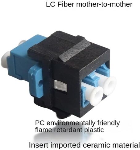 5 LC Fiber Optic Adapters LC to LC Duplex Dual Mode 10GB F/F Keystone Female to Female Couplers for Wall Panels, Wiring Blocks, and Surface Mount Boxes in Black in Saudi Arabia