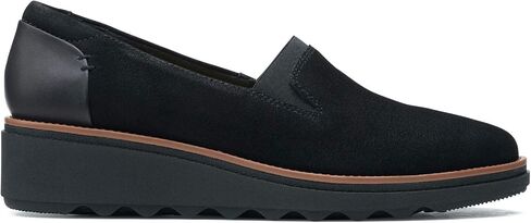 Clarks Women's Sharon Dolly Loafer, Black, 8 Wide in Saudi Arabia