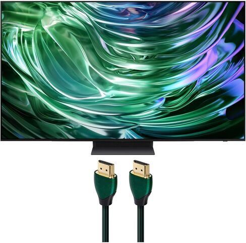 SAMSUNG QN42S90DAEXZA 42 Inch 4K OLED Smart TV with Dolby Atmos and an AudioQuest Forest HDM48FOR225 2.25M 48G 8K-10K HDMI Digital Cable (2024) in Saudi Arabia