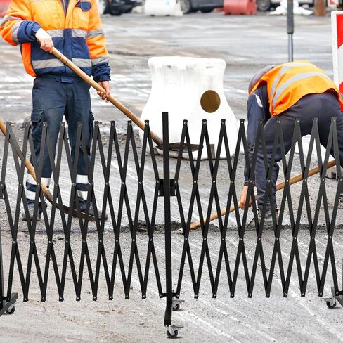 Zonon 16.4 قدم بوابة أمان قابلة للتوسيع، بوابة حاجز محمولة من الألومنيوم مع عجلات، حاجز أمان متنقل، بوابة درب، سياج مروري قابل للسحب، بوابة سياج للحيوانات الأليفة قابلة للتعديل (أسود) in Saudi Arabia