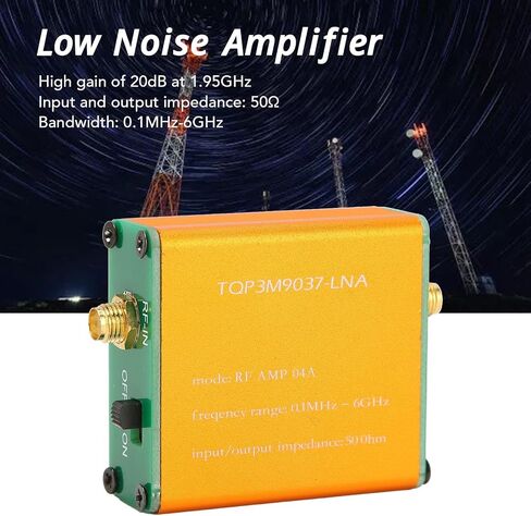 RF Amplifier, 0.1MHz‑6GHz Full Band Low Noise Amplifier, 1.95GHz 20dB High Gain LNA RF Power Preamplifier Module, 50Ω (2500mAh Li Ion Battery) in Saudi Arabia