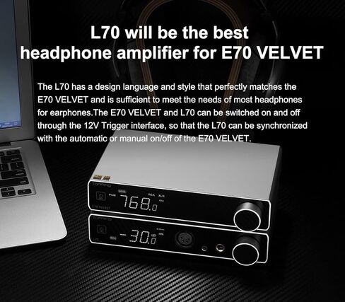 جهاز فك التشفير Topping E70 Velvet AK4499EX XU316 DSD512 PCM768k هرتز BT 5.1 LDAC 24Bit/96k هرتز مع جهاز تحكم عن بعد DAC (أسود) in Kuwait