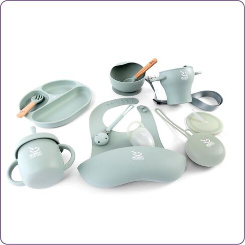 مجموعة تغذية الأطفال المصنوعة من السيليكون - مجموعة أطباق وأطباق الأطفال - Platos para Bebes comida 6 أشهر in Kuwait