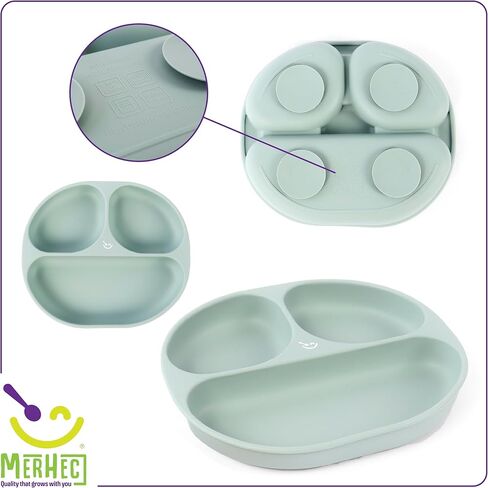 مجموعة تغذية الأطفال المصنوعة من السيليكون - مجموعة أطباق وأطباق الأطفال - Platos para Bebes comida 6 أشهر in Kuwait