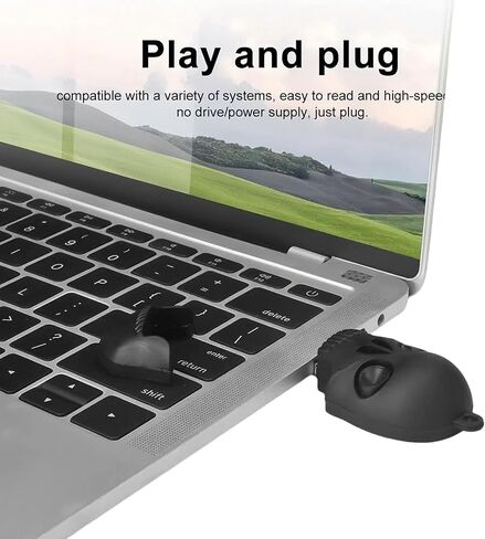 محرك أقراص فلاش USB 2.0 سعة 64 جيجابايت، رسوم متحركة جديدة للهالوين على شكل جمجمة بشرية، عصا ذاكرة من مطاط السيليكون باللون الأسود، 64 جيجابايت-هالوين-جمجمة-أسود2.0 in Kuwait