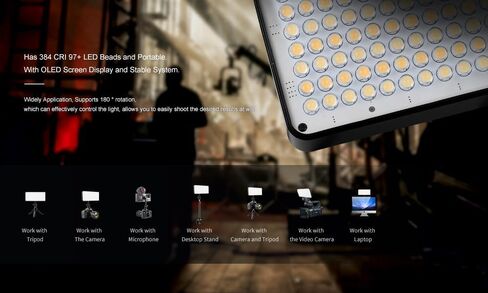 لوحة إضاءة فيديو GVM LED، إضاءة التصوير الفوتوغرافي للتحكم في التطبيق 3200K~5600K CRI 97+ مع دعامة حذاء ساخن تدور 180 درجة، ضوء على الكاميرا للتصوير الفوتوغرافي وتسجيل الفيديو وكاميرا YouTube DSLR in Saudi Arabia