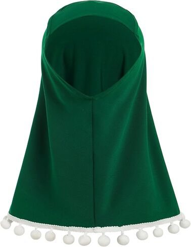 OBEEII Toddler Baby Girl Abaya Dress with Hijab Long Sleeve Smocked Dress Islamic Dubai Full Cover Modest Muslim Dress in Saudi Arabia