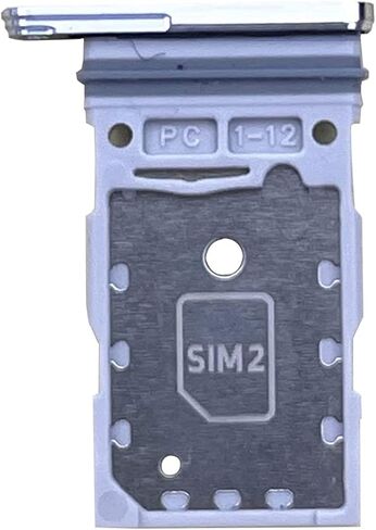 Compatible with Samsung Galaxy S22 Ultra Dual SIM Card Tray Holder Slot Replacement Parts + Open Eject Pin (White) in Kuwait