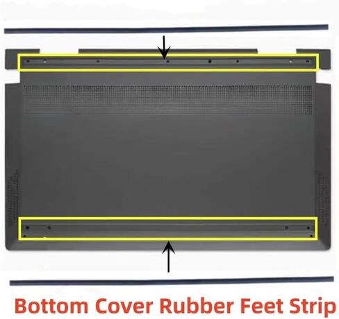 Laptop Bottom Case Rubber Feet Strips Replacement for HP Envy X360 13-AY TPN-C147 Bottom Cover Non-Skid Silicone Bumper Rubber Foot Strip Pad Deep Grey in Saudi Arabia