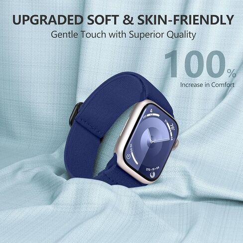 حلقة منفردة رياضية قابلة للتمدد من Maledan متوافقة مع أساور ساعة Apple 44 مم 45 مم 49 مم 42 مم 41 مم 40 مم 38 مم للرجال والنساء، 6 عبوات من الأشرطة المضفرة من النايلون لساعة Apple Ultra 2 SE iWatch Series 9 8 7 6 5 4 3 2 1 in Kuwait