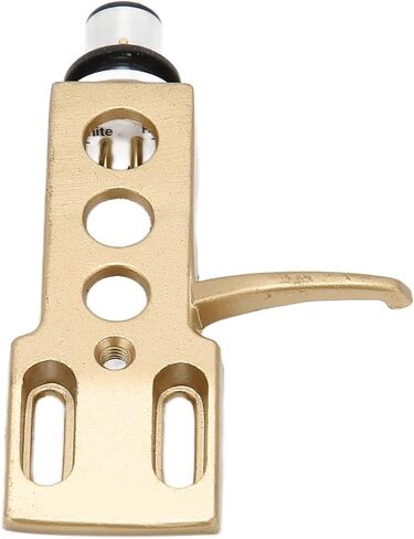 Cuifati Phonograph Cartridge Holder, Holder Aluminium Alloy Record Phonograph Cartridge Holder with 4 Connection Wires, Record Player Needle(Gold) in Saudi Arabia