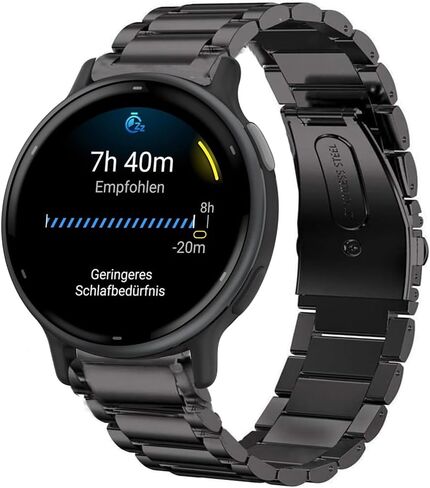 متوافق مع Garmin Forerunner 165 Band، Lamshaw 20 مم أحزمة بديلة معدنية من الفولاذ المقاوم للصدأ سريعة الفك متوافقة مع Garmin vivoactive 5/Approach S12/Approach S40/Approach S42/D2 Air/D2 Air X10/Forerunner 165، 245، 55، 645/Venu/Venu 2 بلس/فينو in Kuwait