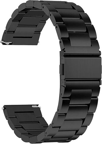 متوافق مع Garmin Forerunner 165 Band، Lamshaw 20 مم أحزمة بديلة معدنية من الفولاذ المقاوم للصدأ سريعة الفك متوافقة مع Garmin vivoactive 5/Approach S12/Approach S40/Approach S42/D2 Air/D2 Air X10/Forerunner 165، 245، 55، 645/Venu/Venu 2 بلس/فينو in Kuwait
