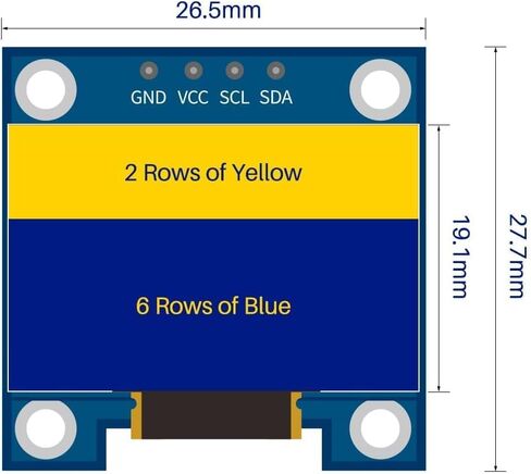 ELEGOO 3PCS 0.96 Inch OLED Display Screen Module Compact Self-Luminous Mini Screens for Arduino Projects in Saudi Arabia