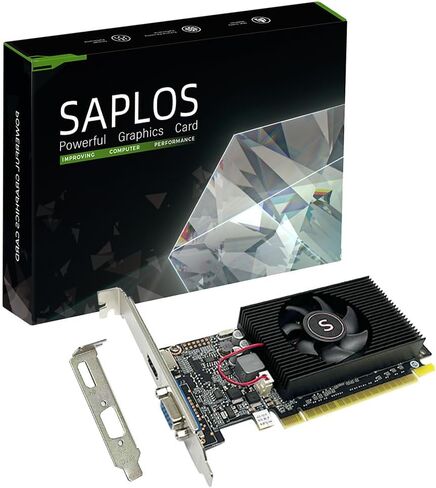 بطاقة فيديو Geforce GT 610 سعة 2 جيجابايت، بطاقة رسومات الكمبيوتر للكمبيوتر الشخصي، 2GD3 64 بت، HDMI VGA، ملف تعريف منخفض، PCI Express x16، DirectX 11 in Saudi Arabia