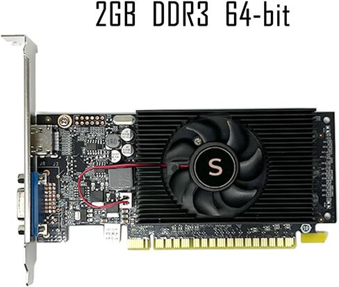 بطاقة فيديو Geforce GT 610 سعة 2 جيجابايت، بطاقة رسومات الكمبيوتر للكمبيوتر الشخصي، 2GD3 64 بت، HDMI VGA، ملف تعريف منخفض، PCI Express x16، DirectX 11 in Saudi Arabia