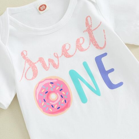 Lamuusaa Toddler Baby Girl Birthday Outfit Miss Onederful/Sweet One Romper Shirts One Piece Bodysuit Birthday Gift in Saudi Arabia