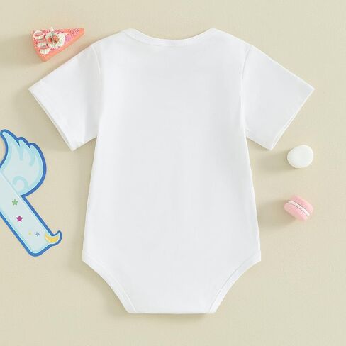 Lamuusaa Toddler Baby Girl Birthday Outfit Miss Onederful/Sweet One Romper Shirts One Piece Bodysuit Birthday Gift in Saudi Arabia