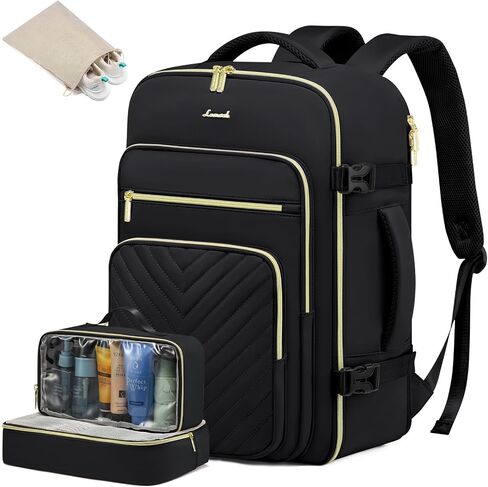 LOVEVOOK Large Travel Backpack for Women, Carry On Bag Backpack Flight Approved, 40L TSA Personal Item Travel Bag with 3 Packing Cubes, Waterproof 17 Inch Laptop Hiking Casual Bag Backpack in Saudi Arabia