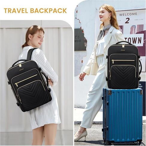 LOVEVOOK Large Travel Backpack for Women, Carry On Bag Backpack Flight Approved, 40L TSA Personal Item Travel Bag with 3 Packing Cubes, Waterproof 17 Inch Laptop Hiking Casual Bag Backpack in Saudi Arabia