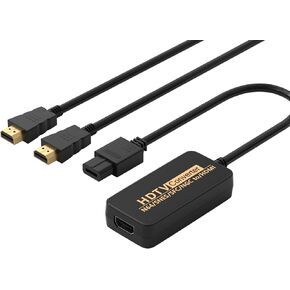 محول N64 إلى HDMI مع كابل HDMI لـ NGC Super NES، تحويل إشارة الفيديو N64 إلى إشارة HDMI، يدعم تحويل 16:9 و4:3 in Kuwait