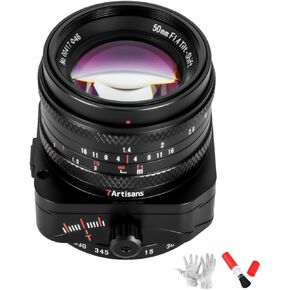 7Artisans 50mm F1.4 Tilt Shift APS-C Lens,7 element in 6 group,46°Angle of view,De-clicked Aperture ring,for Fujifilm X-Mount X-T5 X-T30 X-T30II X-T100 X-T20 X-A10 X-E3 X-E4 X-Pro3 X-H2S X-S10.ect