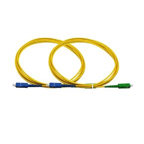 2 PCS Fiber Optic Patch Cable Singlemode Simplex Fiber Optic Cable (9/125) SC/UPC to SC/APC 9/125um