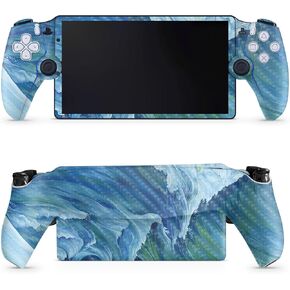 Carbon Fiber Gaming Skin Compatible with PS5 Portal Remote Player - Action Fish Puzzle - Premium 3M Vinyl Protective Wrap Decal Cover - Easy to Apply | Crafted in The USA by MightySkins