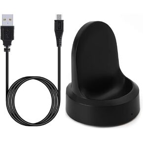 【Upgrade】 Compatible with Samsung Gear S3 Smartwatch Charger, Universal Replacement Charging Cradle Dock for Samsung Gear S3 Classic/Samsung Gear S3 Frontier Smart Watch,Black