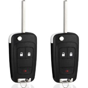 Car Key Fob Replacement for 2010-2017 Chevy Equinox/ Chevrolet Sonic/ GMC Terrain (OHT01060512) Flip Keyless Entry Remote (Set of 2)