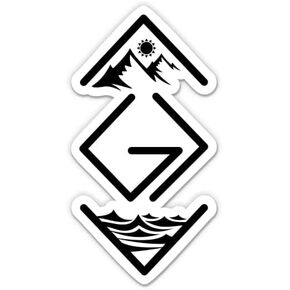 God is Greater Ups and Downs Simple Sticker - 3" Laptop Sticker - Waterproof Vinyl for Car, Phone, Water Bottle - Christian Faith Decal