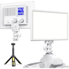 RALENO LED Video Light, Camera Light for Pictures Video Recording with 4000mAh Battery Support Type-C USB Power Supply, CRI>95 3200K-5600K Photo Light for Outdoor Photography Live Streaming Zoom Calls