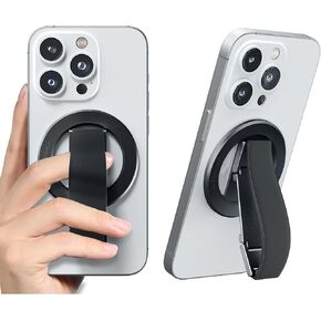 Mindsky Magnetic Phone Ring Stand for MagSafe,Magnetic Silicone Comfy Loop Grip,All aluminum alloy Magnetic Phone Stand Kickstand, for iPhone15/14/13/12series&Android（Comes with 1 magnet ring）