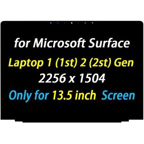 13.5" Screen Replacement Compatible with Microsoft Surface Laptop 1 (1st) Gen/Laptop 2 (2st) Gen 1769 2256x1504 LED LCD Touch Screen + Bezel Display Digitizer Assembly