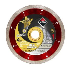 Premium Diamond Blade Red Cobra Dry 4"– Ideal for Cutting Porcelain, Ceramic, Marble, Granite, Natural Stone – 5/8" Ring Adapter Included