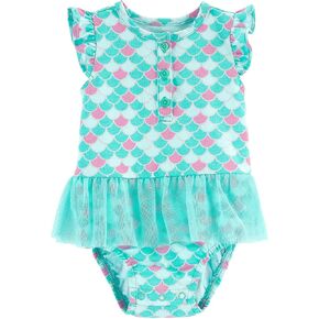 Carter's Baby Girls Scale Print Tutu Bodysuit 12 Months Blue Multi