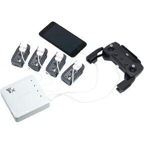 6 in 1 Parallel Charger and 4-channel Rapid Battery Charger with 2 USB ports for DJI SPARK