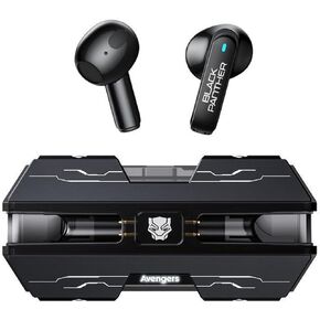 Wireless Earbuds,Gaming Bluetooth Earbuds with Charging Case LED, 45ms Low-Latency Stereo for Gaming/Running/Fitness/Work (Mecha Style)