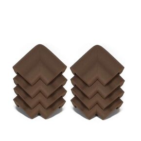 Kidkusion 8 Piece Jumbo Corner Guards, Brown