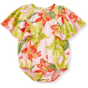 Burt's Bees Baby Baby Girl's Romper Jumpsuit, 100% Organic Cotton One-Piece Outfit Coverall