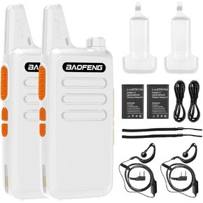 BAOFENG BF-888S Upgraded Walkie Talkies T20 Long Range Walkie Talkie for Adults with Earpiece Mic Rechargeable 2-Way Radios Handheld Two-Way Radios Transceiver Kids with USB Charger for Camping 2pcs