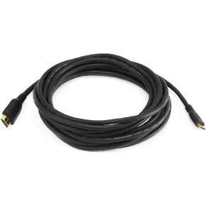 Monoprice 15ft 30AWG Standard HDMI Cable - HDMI Mini Connector to HDMI Connector - Black