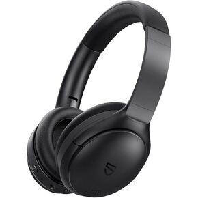 SoundPEATS A6 Hybrid Active Noise Cancelling Headphones, Bluetooth Over Ear Headphone Wireless Earphones, Premium Sound, 38 Hrs Playtime, Memory Foam Earcups, Foldable Design for Travel Home Office