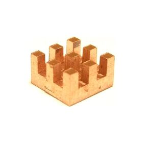 Easycargo 6mm Copper Heatsink 6x6x3mm + thermal conductive adhesive tape, mini small cooler Heat Sink for cooling VRM GPU Stepper Driver Motor MOSFET Regulators 6mmx6mmx3mm 10pcs