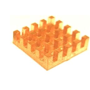 Easycargo 4pcs 15mm Copper Heatsink Kit 15x15x4mm + 3M 8810 Thermal Conductive Adhesive Tape, Mini Small Cooler Heat Sink for Cooling VRAM GPU MOSFET Voltage Regulators 15mmx15mmx4mm