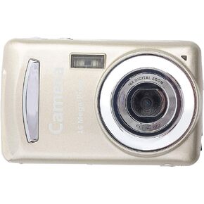 Digital Camera 16X Zoom Mini Outdoor 16MP 720P 30FPS Digital Video Camera Camcorder Portable Small Camera (Gold)