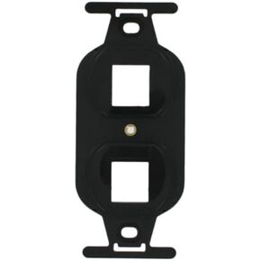 Leviton 41087-2EP QuickPort Duplex Type 106 Insert, 2-Port, Black