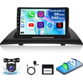 [2G+64G] Car Radio for BMW X3 E83 2004 2005 2006 2007 2008 2009 2010 2011 2012, Android 13 Touch Screen Car Play Stereo, Carplay/Android Auto/EQ Audio/Bluetooth/SWC in Saudi Arabia