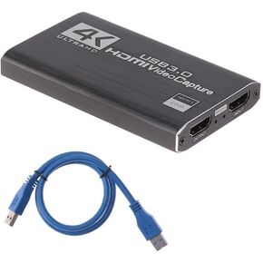 4K 60hz Audio Video Capture Card, USB 3.0 HDMI Video Capture Device, Full HD 1080P for Game Recording, Live Streaming Broadcasting